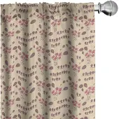 Abakuhaus – 2-delige gordijnset, microvezel, halfverduisterend, beige