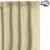 Abakuhaus Griekse Sleutel Voorhangen – Geel-Wit – 2x75x245 cm