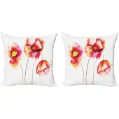 Abakuhaus Kussenhoes – Klaproosrood – 40x40 cm – Dubbelzijdig – Mikrofaser