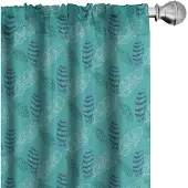 Abakuhaus Feder Gordijnen – 2x75x245 cm – Microfaser – Donker Seafoam Blauw