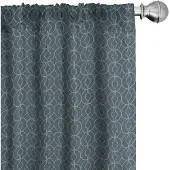 Abakuhaus – Geometrische Gordijnen 2x75x225 – Microvezel, verduisterend, Lichtblauw/Blauwgrijs