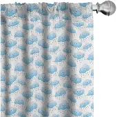 Abakuhaus Kleuterkamer gordijnen – Regenwolk – 2x75x175 cm – Hemelsblauw/lila