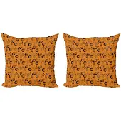 Abakuhaus Apotheker Kussenhoes Set 40x40 – Dubbelzijdig bedrukt – Burnt Orange