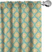 Abakuhaus gordijnen – 2x75x175 cm – microvezel – zeegroen-beige