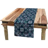 Abakuhaus Tafelrunner blauw/wit – Noordse winter – 40×180 cm