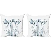 Abakuhaus Bloemenkussenhoes – Tulpen – 2x50x50 cm – Dubbelzijdige bedrukking