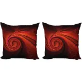 Abakuhaus Spiers Kussenhoezen Set – 2x50x50 cm – Dubbeldruk – Rood