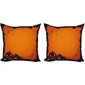 Abakuhaus Halloween kussenhoezen-set – 2x45x45 cm – dubbelzijdig bedrukt