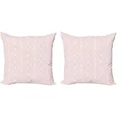 Abakuhaus Kussenhoes – Roze & Wit, Dubbelzijdig bedrukt 50x50 cm
