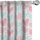 Abakuhaus LIEVE GORDIJNEN – 2x75x245 cm – Pastelroze, microvezel