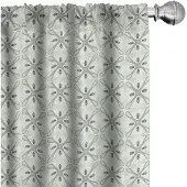 Abakuhaus Abstracte gordijnen – 2x75x245 cm – Microvezel – Reseda Groen