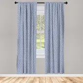 Abakuhaus Japanse raamgordijnen – 2x75x175 cm – microvezel – blauw-wit