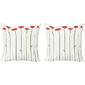 Abakuhaus Bloemen Kussenhoes Set – 2x50x50 cm – Dubbelzijdig bedrukt