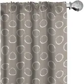Abakuhaus taupe gordijnen – 2x75x245 cm – microvezel, roedezak 6,5 cm