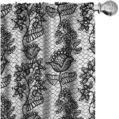 Abakuhaus – Gordijnen 2x75x245 cm – microvezel – zwart-wit