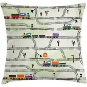 Abakuhaus Trein-kussenhoes – 60x60 cm – aan beide zijden bedrukt – paars