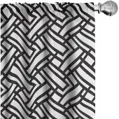 Abakuhaus – Voorhangen 2x75x225 cm – Zwart-wit strepen