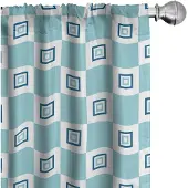 Abakuhaus Voorhangen – 2x75x175 cm – Microfaser – zeeschaal/donkerblauw