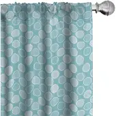 Abakuhaus Abstrakt Gordijnen – 2x75x225 cm – Microvezel – Turkoois