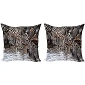 Abakuhaus Tierwereld Kussenhoes Set – 2x 50x50 cm – Dubbelzijdig bedrukt – microfaser