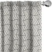 Abakuhaus Geometrische Gordijnen – 2x75x175 cm – Microvezel – Beige/Koksgrauw