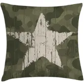 Abakuhaus Kussenhoes Grunge-Ster Groen – 40x40 cm – Wasbaar, Dubbelzijdig