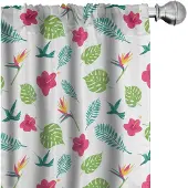 Abakuhaus Voorhangen – Floraal Monstera – 2x75x245 cm – Microvezel