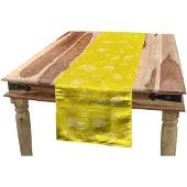 Abakuhaus – Tafelloper 40x180 cm – geel-witte citroenen, wasbaar