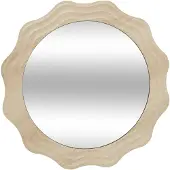Atmosphera Charlie Golvende Spiegel - Ø55cm - Beige