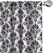 Abakuhaus Antieke Voorhang – 2x75x225 cm – Microfiber, Halfverduisterend, Donkergrijs/Wit