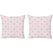 Abakuhaus Shabby Flora – Kussenhoes Set 2x50x50 cm – Microvezel Seafoam Wit