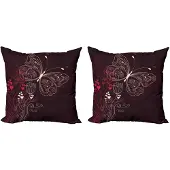 Abakuhaus Romantische Kussenhoes Set 2x40x40 cm – Dubbelzijdig bedrukt – Microvezel