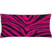 Abakuhaus Kussenhoes – Tienerkamer – Zebra – Magenta/zwart – 90x40 cm