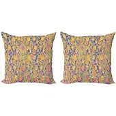 Abakuhaus – Aziatisch Kussenhoes Set 2x40x40 cm – Dubbelzijdig Digitaal