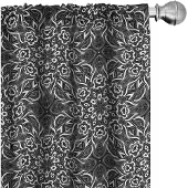 Abakuhaus Gordijnen zwart-wit – 2-delige set 75x225 cm, microvezel