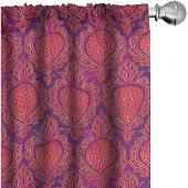 Abakuhaus Fuchsiakleurige gordijnen – 2x75x225 cm – microvezel – verduisterend – lila