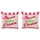 Abakuhaus EIS Kussenhoes – 2x40x40 cm – Dubbelzijdig bedrukt – Hot Pink