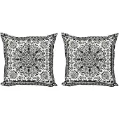 Abakuhaus – Kussenhoes 40x40 – Lace Paisley Zwart/Mehndi – 2-delig