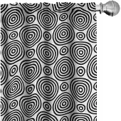 Abakuhaus Geometrische Gordijnen – 2x75x245 cm – Mikrofaser – Halfdonker – Zwart-Wit