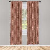 Abakuhaus Retro Gordijnen – 2-panelen 75x225 cm – Donkeroranje