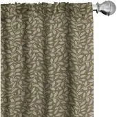 Abakuhaus Bladeren Gordijnen – Antieke blaadjes – 2x75x245 cm – Khaki Lichtbruin