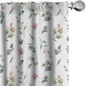 Abakuhaus Bloemen Gordijnen – 2-delige set 75x225 cm – Microfiber