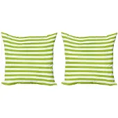 Abakuhaus Limoen Groen Kussenhoes – 2x45 cm – Dubbelzijdig bedrukt – Microvezel