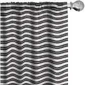Abakuhaus Gestreepte gordijnen – 2x75x175 cm – microvezel, halfdonker