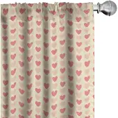 Abakuhaus Romantische Gordijnen – 2x75x245 cm – Mikrofaser, halfdonkerend