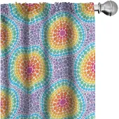 Abakuhaus Geometrische Gordijnen – 2x75x175 cm – Microvezel – Veelkleurig