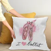 Abakuhaus Ballerina Kussenhoes – 40×40 cm – Rosengrau Wit – Dubbelzijdig gedrukt, met rits