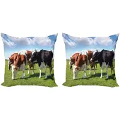 Abakuhaus – Kussenhoes Vee Set – 2x 40x40 cm – Dubbelzijdig digitaal