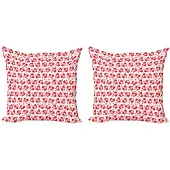 Abakuhaus Valentijn Kussenhoes Set 2x40 cm – Dubbelzijdig Druk – Donker Koraal