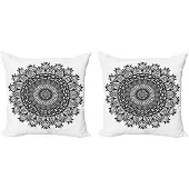 Abakuhaus Lotus Kussenhoes – 2x40x40 cm – Dubbelzijdig digitaal bedrukt